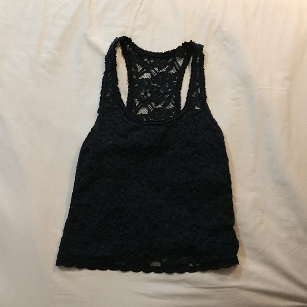 Abercrombie and Fitch floral lace overlay tank